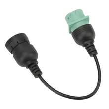 [Diagnosbrygga för tunga fordon] Professionell J1939 9-polig till J1708 6-polig adapterkabel - Ett universellt diagnostikverktyg för tunga lastbilar och skåpbilar från märken som Cummins, Detroit, Navistar och Freightliner - Ger snabb datalänksanslutning för att läsa felkoder från motor-, ABS- och transmissionsstyrenheter.