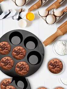 2/1个空气炸锅硅胶烘焙模具，1个煎饼杯模具，不粘硅胶纸杯蛋糕衬垫，空气炸锅煎饼和蛋糕配件，非电动硅胶烘焙模具 - 彩色 - 查看 5