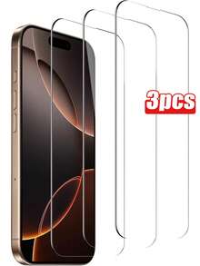 3 bucăți de folie de protecție din sticlă securizată compatibilă cu 16 Pro Max/17 Pro Max/17/17 Pro/17 Air/15/14/13/12/11, compatibilă cu husele de telefon, duritate 9H, transmitanță a luminii de înaltă definiție 99,99%, rezistentă la zgârieturi, ultra-durabilă și fără bule. Elemente esențiale de protecție a ecranului, aplicabile pentru uz zilnic, birou, acasă, protecție zilnică pentru birou, acasă, protecție ecran telefon, accesorii telefon, impermeabilă, rezistentă la șocuri, anti-cădere, rezistentă la zgârieturi. - clar - Vizualizare 38