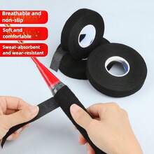15m Long Plush Fabric Tape, Easy To Wrap, Anti-Noise & Shock Absorbing For Automotive, Bonsai, Cycling, Fitness Equipment - Black - View 5