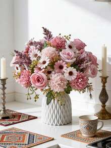 1/5/80支13英寸人造牡丹花，丝绸刺绣球，春季装饰，家居装饰配件，情人节花瓶，婚礼花束，花园玫瑰拱门，客厅装饰，新年装饰，装饰花盆，斋月装饰，感恩节装饰，DIY花环，礼品，餐桌中心装饰品