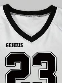 Tween Girls' Numeric Print Short Sleeve T-Shirt And Cargo Pants Set - White - View 3