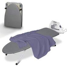 Tabla de Planchar Plegable,Ironing Board con Marco Hierro Funda,para Usar sobre la Mesa o la Cama,algodón Acolchada Resistente a Las Quemaduras Lavable, Duradera - 1 - Ver 9
