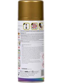 Tetrion Gold Spray Paint 400ml - Quick-Dry For Wood, Metal, Ceramic & Plastic - Durable Finish, DIY Projects - 1 - View 3