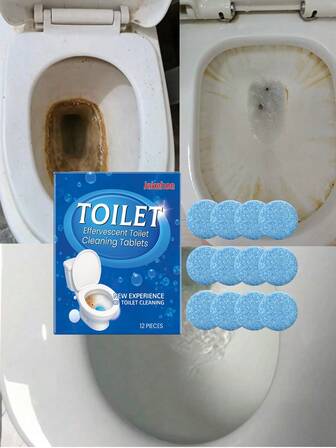 Toilettenreinigungstabletten - Efferveszierender Kalkentferner, Gründliche Reinigung für Toilette & Badezimmer, Geruchsentferner Reiniger, Reinigungswerkzeug Toilettenreiniger Sprudeltabletten