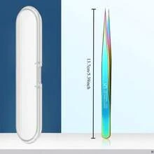 1/4pcs Set With Storage Box High Precision Stainless Steel Eyelash Tweezers, Blackhead Removal Tweezers, Full Set Of Eyelash Extension Tweezers, Acne Needle Tweezers, Eyebrow Tweezers