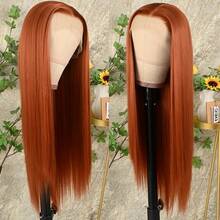 13x4 Free Part Mint Green Long Straight Lace Front Wigs Glueless Long Silky Straight Wigs Pre Plucked HD Lace 180% Density Light Green Wig Soft Free Part Wear And Go Lace Front Wigs For Fashion Women Party & Daily Wear 26 Inch - 橘色 - 查看 5