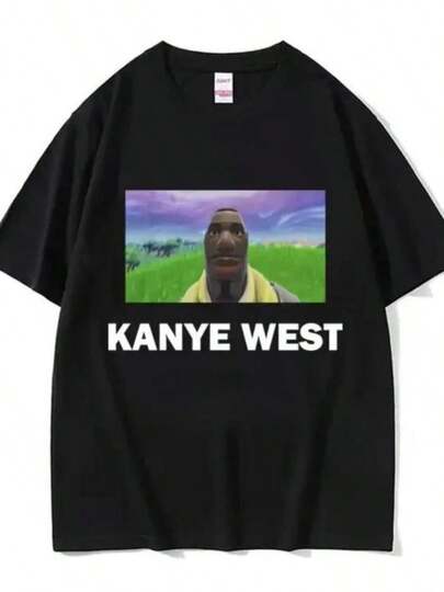 Christmas Women's Punk T Shirt Baggy Shirt Hip Hop Rapper Kanyes West Album Vultres Graphic Aesthetic Clothes