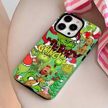 Funda navideña del , compatible con teléfonos ,  17,  16 Pro Max,  15 Pro Max,  13 y  12. Fabricada en TPU resistente, ofrece una excelente protección contra golpes y caídas. Perfecta para la alegría navideña, esta funda es un regalo ideal para familiares, amigos y seres queridos durante la Navidad y otras celebraciones. Sumérgete en el encanto caprichoso del  y comparte alegría con este encantador accesorio. - Blanco - Ver 2