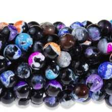 Piedra natural agata de fuego para Bisuteria 1 tira - Multicolor - Ver 6