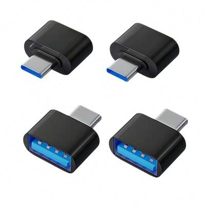 2pcs USB-C To USB Adapter, Female To Type-C Male OTG Adapter, USB-C Adapter Compatible With MacBook Pro, Galaxy, Type-C Phones, Laptops, Tablets, Printers, Mouse, Keyboard, Car Chargers, USB Flash Drives