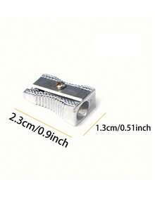 مجموعة 2/4/6/8/10 قطع من مبراة أقلام معدنية صغيرة، مبراة أقلام يدوية من سبيكة الألومنيوم بفتحة واحدة، مناسبة لمتاجر القرطاسية ومنطقة لوازم المدرسة - فضي - مشاهدة 4