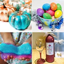 80克/2.85盎司全息超细闪粉，1/128英寸树脂亮片，适用于水杯、树脂工艺品、史莱姆、美甲、节日装饰、圣诞饰品等。 - 玫瑰金 - 查看 4