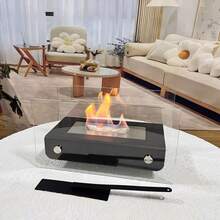 سخان الموقد الزخرفي، قناة اللهب الزجاجية الأسطوانية الزخرفية، مناسب لطاولات الشواء، تجمعات المنزل، هدايا أعياد الميلاد، حفلات الزفاف، المناسبات، البارات الخارجية، المقاهي، التخييم، المطاعم، غرف النوم، عيد الميلاد وأكثر - متعدد الألوان - مشاهدة 6