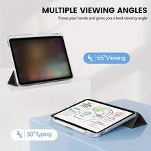 Suitable For IPad 11th Generation 11 Inch 2025 (A16), 10th Generation 9/8/7/6 10.9/10.2/9.7 Inch 2022/2021/2020/2019/2017 Tablet Computer Protective Case, With Pen Slot, Fully Wrapped Protective TPU Blended Transparent Back Panel, Anti Yellowing, Automatic Wake-Up/Sleep, Scratch Resistant - Black - View 5