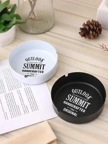 1pc Fashionable Creative Nordic Industrial Style Iron Letter Ashtray, Scratch-Resistant And Easy To Clean