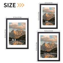 1/3 khung ảnh cổ điển 30x40cm, khung tranh áp phích, treo tường hoặc để bàn, khung gỗ, thích hợp cho áp phích, ảnh, tranh vẽ, có sẵn màu đen, trắng, màu gỗ, phù hợp với kích thước A4/A3/30x40cm - Nhiều màu - Xem 8