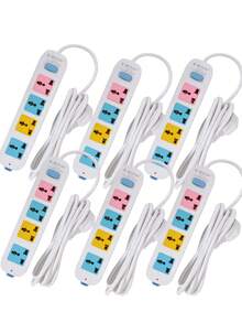 Enchufe Multicontacto Regleta Cargador Multicontactos Con 4 Salidas - 4 enchufes - 6 piezas - Ver 10