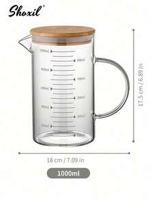 shoxil 1pc High Borosilicate Glass Coffee Cup Measuring Cup Glass With Handle Graduated Cup Coffee Milk Juice Measuring Cup Transparent Glass - Coffee Measuring Cup - View 15