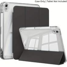 Suitable For IPad 11th Generation 11 Inch 2025 (A16), 10th Generation 9/8/7/6 10.9/10.2/9.7 Inch 2022/2021/2020/2019/2017 Tablet Computer Protective Case, With Pen Slot, Fully Wrapped Protective TPU Blended Transparent Back Panel, Anti Yellowing, Automatic Wake-Up/Sleep, Scratch Resistant - Black - View 1