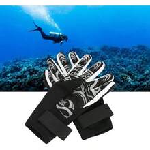 Guantes de Buceo, Guantes de Neopreno clidos de 2 mm para Mantener el Buceo, Guantes de Buceo para Nadar, Guantes Protectores de Buceo a Prueba de Deslizamiento para Adultos, S - Negro - CH + negro - Ver 4