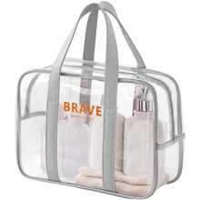 hujiajiaBolsa Maleta para Viaje transparente impermeable de PVC Bolsa organizadora multiusos para  playa gimna viajes eventos Maletin transparente GRIS220 - Gris - Ver 1
