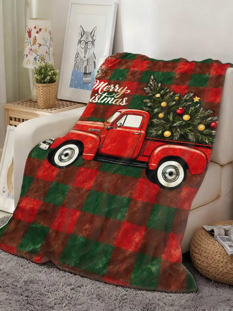 1 Piece Flannel Blanket - All-Season Soft Home Decor Blanket,, Washable Comfort Nap Blanket, Warm Companion Family And Friends Blanket B3ER - Multicolor - View 1