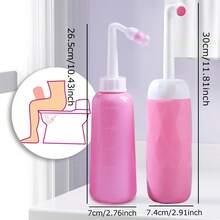 1pc, Portable Travel Sitz Bath, 350ml/500ml Handheld Personal Hygiene Basin For Women's Cleanliness Bathroom Bathroom Accessories Bathroom Tools - Pink - View 8