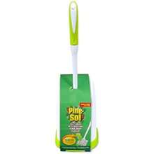 Pine-Sol Cepillo limpiador de inodoro con soporte, varita de limpieza resistente con limpiador debajo del borde, mango antideslizante, organizador de almacenamiento, suministros de baño, amarillo, verde(default) - Multicolor - Ver 6