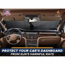 Windshield Sunshade | Improved, Innovative Technology For Maximum Light Transmission (2025) | Foldable Sunshade Keeps Your Vehicle Cool | Essential Car Accessory | Small (150 X 74 Cm) - 銀色 - 查看 3