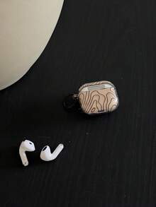 Minimalist Black Line Pattern 4/ Pro 3 Case, Protective Cover For Apple Pro 2/ 3 Wireless Bluetooth Earphones, Anti-Drop, Transparent - Multicolor - View 3