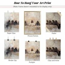 Jess arte de pared, lona religioso, arte de pared, arte cristiano, decoracin de pared, pster de Dios, fotos bohemias, hojas de Jess, pintura de la Biblia de las ovejas, para sala de estar, - 12x16 Inch No Frame + Arte de la fe de Jesús - Ver 9