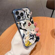 Anime S-Soul Eater Phone Case Compatible With  17 16e 16 15 14 13 12 11 Mini Pro Max Air X XR XSMAX 8 7 Plus Shockproof Transparent Soft Back Case, Daily Use Case, Anime Design, Lightweight Shell, Comfortable Fit, Technology Enthusiast,  User - 混合顏色 - 查看 5