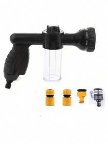 高压洗车水枪带伸缩软管 - 塑料花园软管喷枪，适用于家庭、车辆和户外清洁，可伸缩淋浴管，用于洗车和浇花 - 彩色 - 查看 21