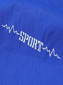 Men's Long Sleeve Jacket, Casual Sports Windbreaker Jacket - Blue - View 4