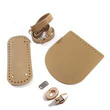 Handmade PU Leather Woven Bag Set With Crochet Shoulder Straps And Bottom Bag, DIY Craft Kit(Silver Gasket, No Impact On Use, Style Random) - Multicolor - View 20