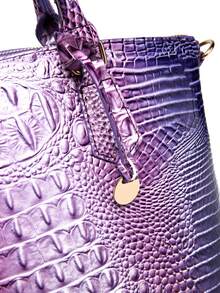 Luxurious Crocodile Pattern Cross-Body Top-Handle Bag - High-End Fashion Handbag For Women's Work And Daily Use - Premium Quality, Stylish Design, Multiple Pockets, Adjustable Strap - Colorful Purple - View 9
