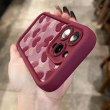 Funda de teléfono elegante Funda de teléfono - Funda de teléfono con patrón de corazón rojo de pintura al óleo artística y creativa, adecuada para iPhone 16/16Pro/16Promax/16Plus/15/15Plus/15Pro/15Promax, 14/14Plus/14Pro/14Promax, 13/13Pro/13Promax, 12/12Pro/12Promax, 11/11Pro/11Promax, 7/8Plus, Xr/Xs/Xsmax Presenta un estilo más individualista. - 1 pieza - Ver 2