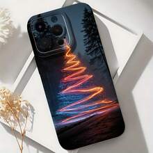 2026 nueva funda de teléfono esmerilada, diseño de rastro de luz de bosque y cielo nocturno para  17 14 Pro Max  17 13 Pro  17 12  17 11  Galaxy S23 S22 S21 S20 funda de protección para teléfono, funda de pareja, regalo para novio o novia, regalo de vacaciones - Azul Klein - Ver 6