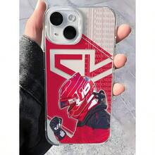 Funda de celular  Fashionable Racing Car Pattern Full Coverage Transparent Anti-Fingerprint  Soft Phone Case Compatible for  11,12,13,14,15,16,17,MINI,PLUS,PRO,PROMAX,16E,X,XS,XR,XSMAX,AIR - transparente - Ver 61