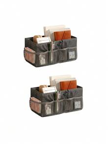 棉麻布家居收纳盒 可折叠布艺储物盒 整理收纳盒 书房办公用品桌面收纳盒 卧室浴室宿舍返校必备配件化妆品收纳盒 化妆品整理盒 男女通用桌面收纳盒 适用于卧室、客厅、衣柜、工作区 - 彩色 - 查看 14