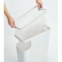 Yamazaki Home Mesa Auxiliar Tower y Papelera Blanca - 3988(Una talla Blanco) - Multicolor - Ver 4