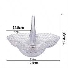 Multi-Layer Stackable Fruit Plate, Living Room Snack Storage Box, Candy Dish, Modern Creative Plastic Coffee Table Household Dried Fruit Tray Fruit Basket - Clear - View 7