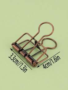 1pc Retro Multi-Color Paper Clip, Suitable For Desktop Document Organization,Back To School,School Supplies - one-size - View 2