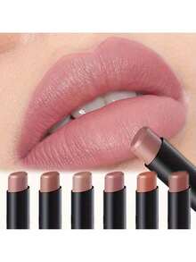 12 Colors Matte Twist-Up Lipstick, Velvety Texture Long-Lasting Pigmented, Suitable For Halloween, Christmas, Party And Gathering - 彩色 - 查看 1