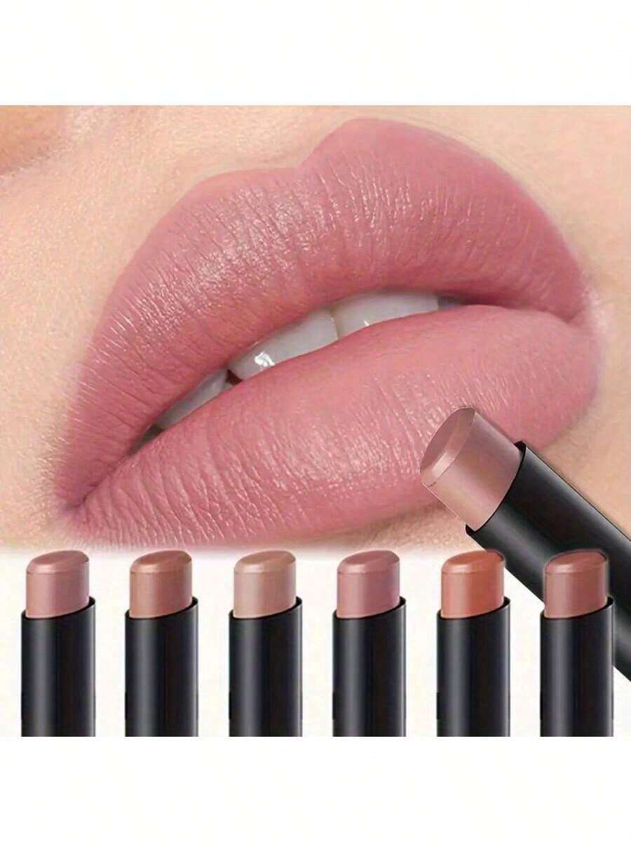 12 Colors Matte Twist-Up Lipstick, Velvety Texture Long-Lasting Pigmented, Suitable For Halloween, Christmas, Party And Gathering - 彩色 - 查看 1