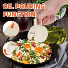 2-In-1 Spraying & Pouring Glass Oil Bottle With Spray Nozzle, Olive Oil Sprayer