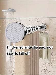 Förlängbar gardinstång i rostfritt stål, duschdraperistäng, gardinstång, upphängningsstång för garderob, förlängbar stång, torkstång för tvätt, upphängningsstång, konsol, förvaringsstång för köksredskap, gardinstång, justerbar längd, duschdraperistäng, justerbar torkställning i rostfritt stål, förlängbar handduksstång för badrum, torkställning, upphängningsstång för garderob