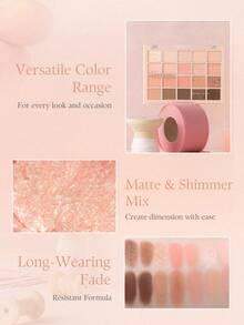 Paleta de sombras de ojos Dasique de 20 colores, fórmula altamente pigmentada y de larga duración, adecuada para graduados, cumpleaños, fácil de aplicar, textura suave, fórmula vegana, sin crueldad animal, esencial para vacaciones, colores encantadores de la chica rosa, regalo de Navidad para ella, marca de cosméticos de moda, vuelta al colegio, boda nupcial, verano, Día de San Valentín, vacaciones - #03 Coral de primavera - Ver 5