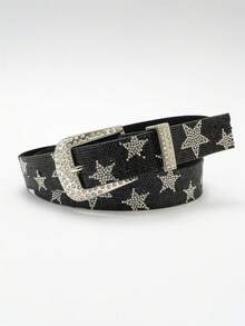 1pc Men's Multi-Color Glitter Star Element Street Hip Hop Punk Fashion Y2K Belt